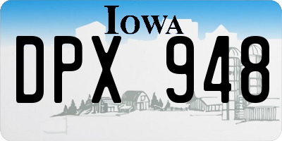 IA license plate DPX948
