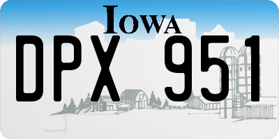 IA license plate DPX951