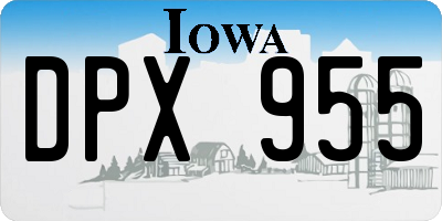 IA license plate DPX955