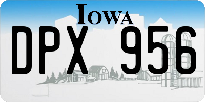 IA license plate DPX956