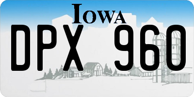 IA license plate DPX960
