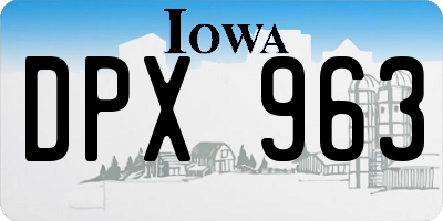 IA license plate DPX963