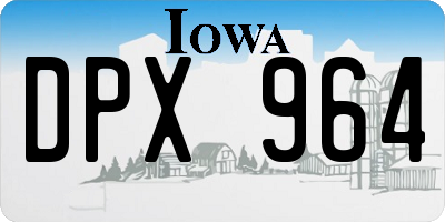 IA license plate DPX964