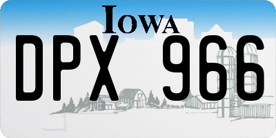 IA license plate DPX966