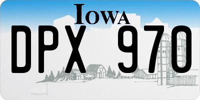 IA license plate DPX970