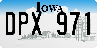 IA license plate DPX971