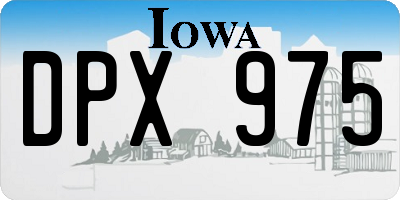 IA license plate DPX975