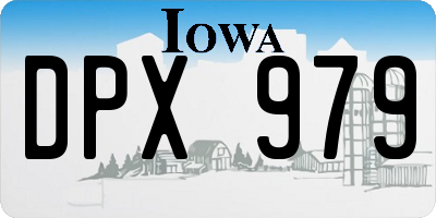 IA license plate DPX979
