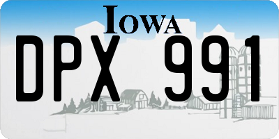 IA license plate DPX991