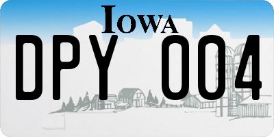 IA license plate DPY004