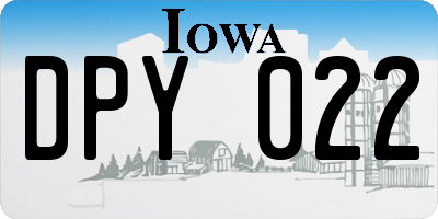 IA license plate DPY022