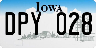 IA license plate DPY028