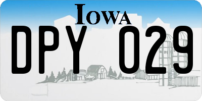 IA license plate DPY029