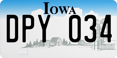 IA license plate DPY034