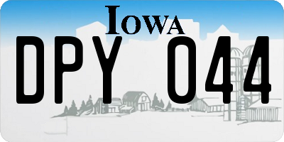 IA license plate DPY044