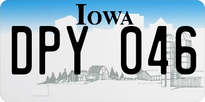 IA license plate DPY046