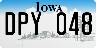IA license plate DPY048