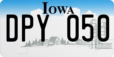 IA license plate DPY050