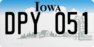 IA license plate DPY051