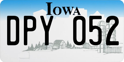 IA license plate DPY052