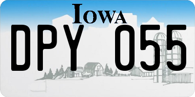 IA license plate DPY055