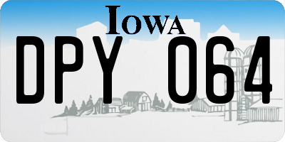 IA license plate DPY064
