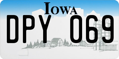 IA license plate DPY069