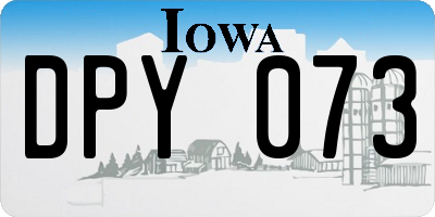 IA license plate DPY073
