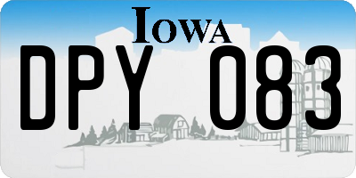 IA license plate DPY083