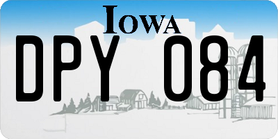IA license plate DPY084