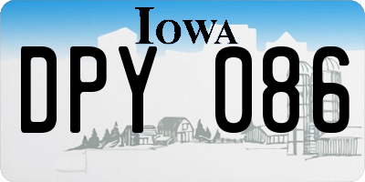 IA license plate DPY086