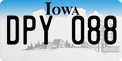 IA license plate DPY088
