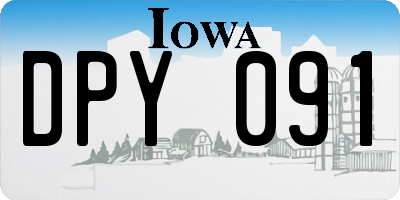 IA license plate DPY091
