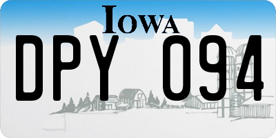 IA license plate DPY094