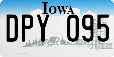 IA license plate DPY095