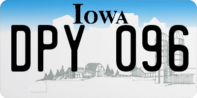 IA license plate DPY096