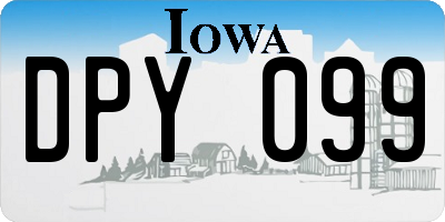 IA license plate DPY099