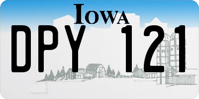 IA license plate DPY121