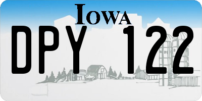 IA license plate DPY122