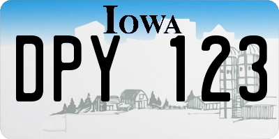 IA license plate DPY123