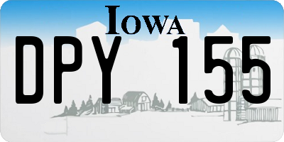 IA license plate DPY155