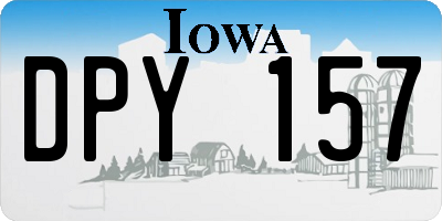 IA license plate DPY157