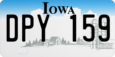 IA license plate DPY159