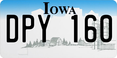 IA license plate DPY160