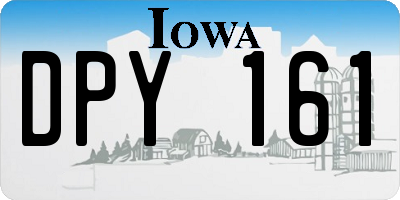 IA license plate DPY161
