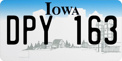 IA license plate DPY163