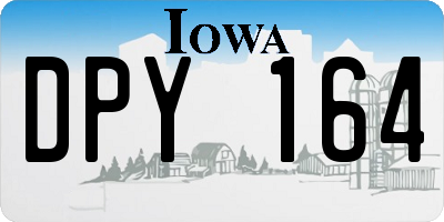 IA license plate DPY164