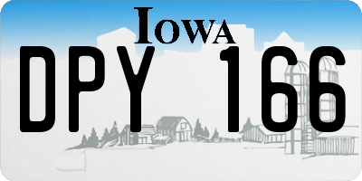 IA license plate DPY166