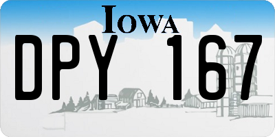 IA license plate DPY167