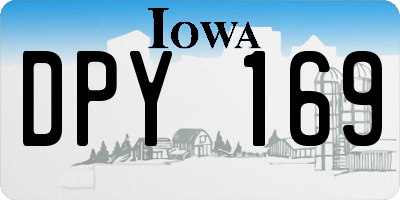 IA license plate DPY169